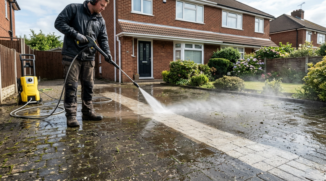 Driveway Pressure Washing